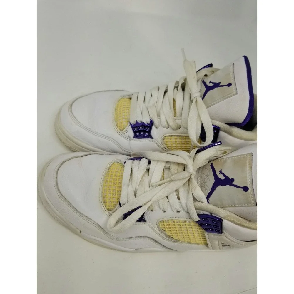 Jordan 4 Retro White Mid Purple Metallic Men's Size 8 CT8527-115